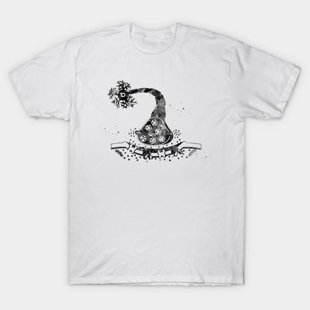 Neuron and synapse diagram T-Shirt by erzebeth